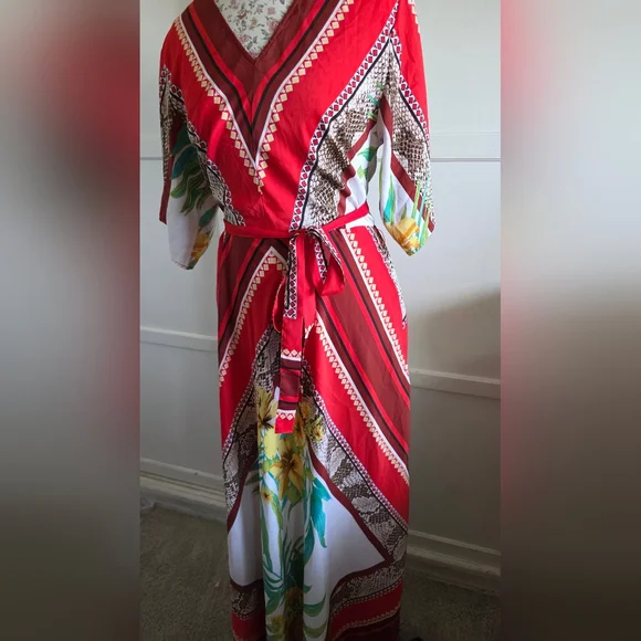 New York & Co Maxi Colorful Dress Size MEDIUM - Picture 2 of 11